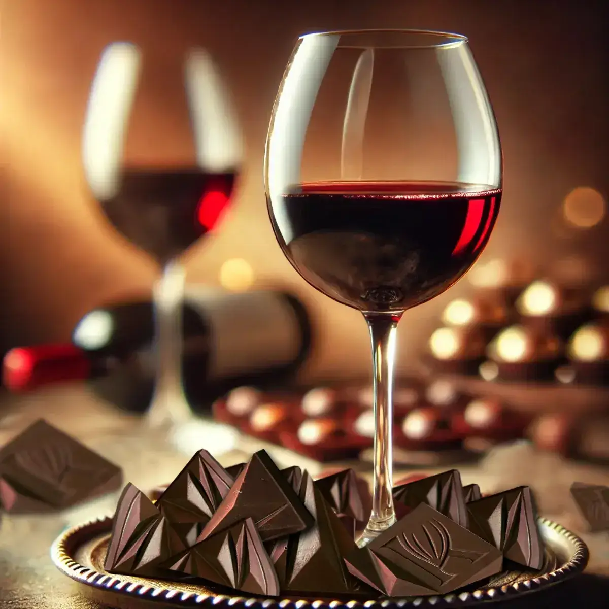 Noche de maridaje de vino & chocolate