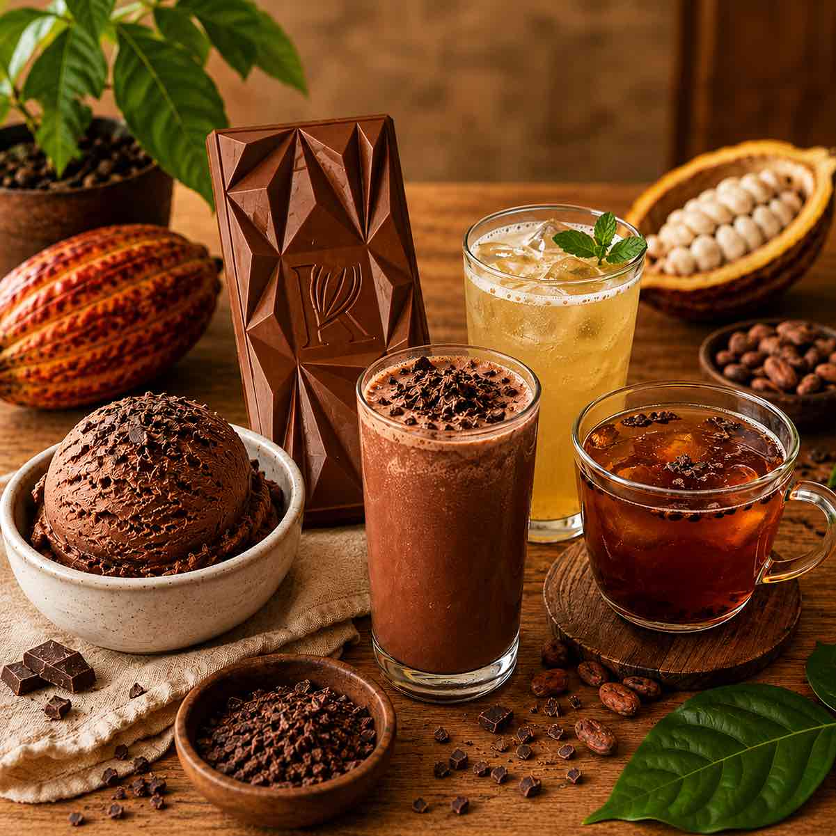 Chocolate Ice Cream Workshop and Cold Cocoa Drinks