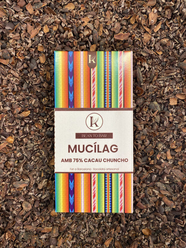 Barra de chocolate con mucilago de cacao