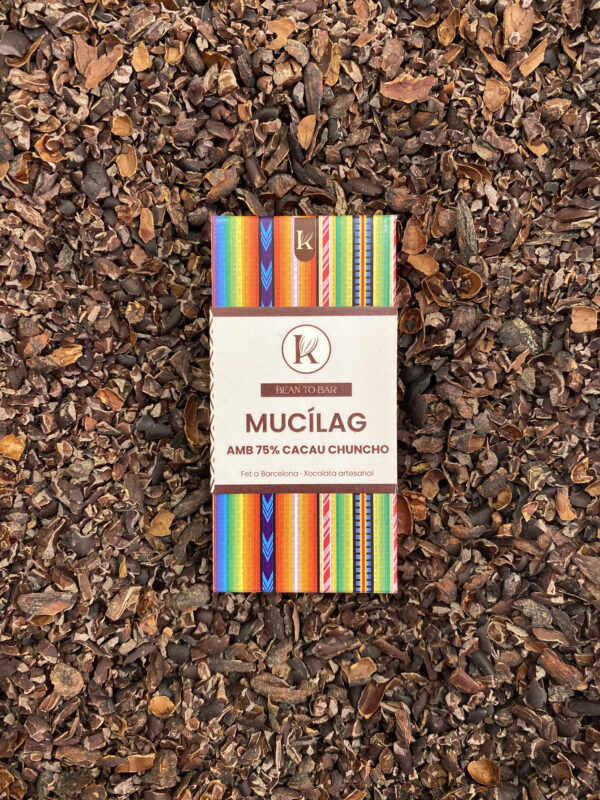 Minibarra de chocolate con mucilago de cacao